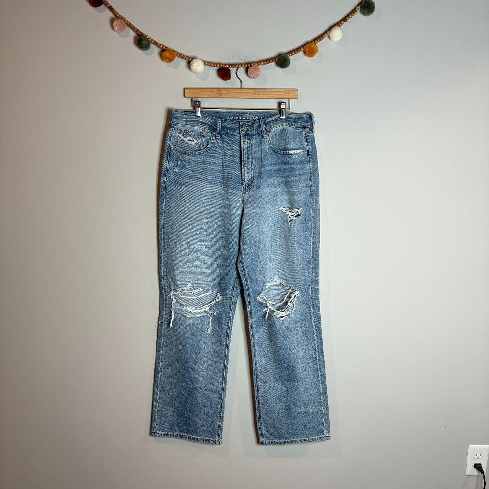 American Eagle Low-Rise Baggy Straight jeans